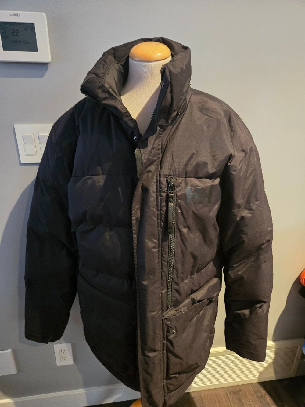Helly Hansen Insulated Puffer Winter Parka Jacket | Size XL | Black